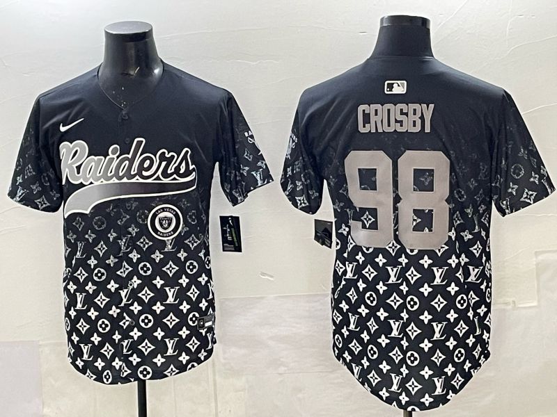 Men 2025 Nike Oakland Raiders #98 Crosby black Limited NFL Jersey 08->oakland raiders->NFL Jersey